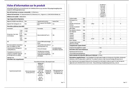 Réfrigérateur congélateur en bas Lg GBB61SWJEC
