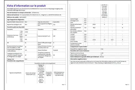 Réfrigérateur congélateur en bas Lg GBV5240APY