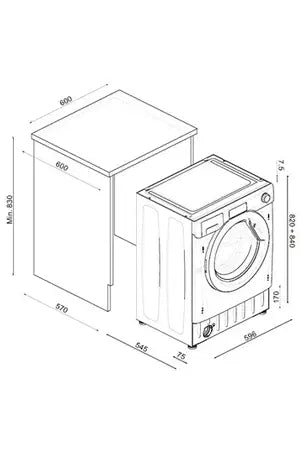 Lave-linge hublot Rosieres OBWS69TWMCE-47