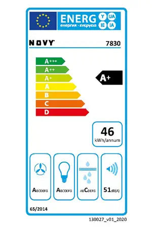 Hotte décorative murale Novy 7830