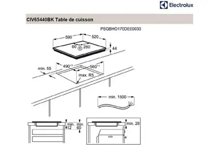 Plaque induction Electrolux CIV65440BK