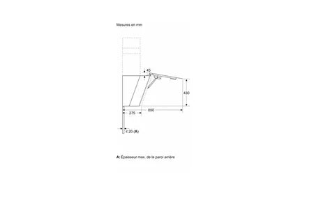 Hotte décorative murale Bosch DWK91LT60