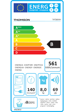 Sèche-linge THOMSON THTD80WH