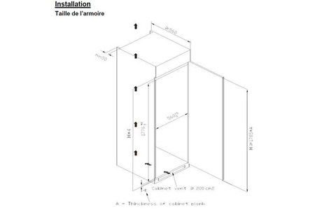 Congélateur armoire Brandt BIF7855EN