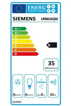 Hotte décorative murale Siemens LR96CAQ50 - 90 cm Inox
