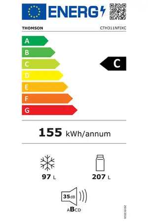 Réfrigérateur congélateur en bas Thomson CTH311NFIXC
