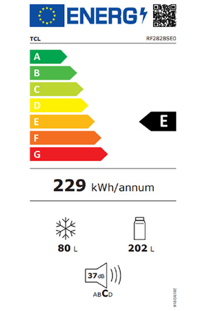 Réfrigérateur congélateur en bas Tcl RF282BSE0
