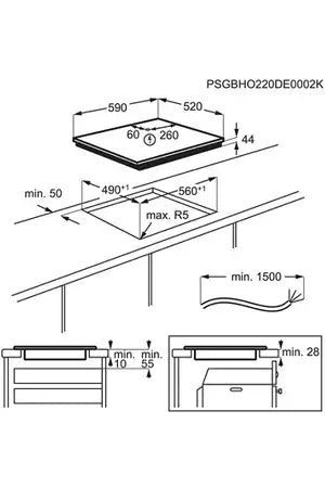 Plaque induction Electrolux EIV64453 FlexiBridge