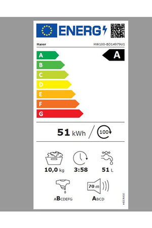 Lave-linge hublot HAIER HW100GBD14979UFR AUTODOSE