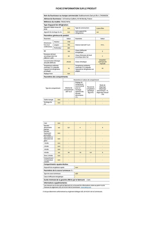 Réfrigérateur congélateur en haut Thomson THD421NFSL