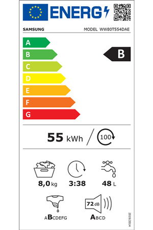 Lave-linge hublot SAMSUNG WW80T554DAE