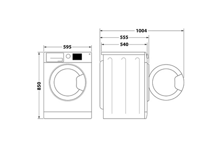 Lave-linge séchant INDESIT BDE86435WVFR