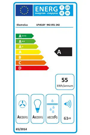 Hotte décorative murale Electrolux LFV616Y