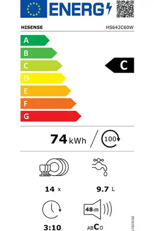 Lave-vaisselle Hisense HS642C60W