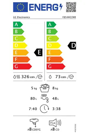 Lave-linge séchant Lg F854M22WR