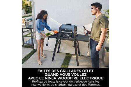 Barbecue Ninja Barbecue D’extérieur Et Fumoir Électrique Ninja Woodfire Pro Connect OG901EU