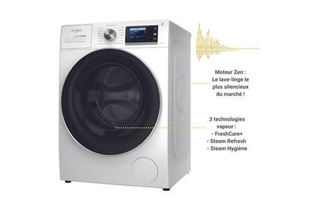 Lave-linge hublot Whirlpool W6XW845WRFR SILENCE