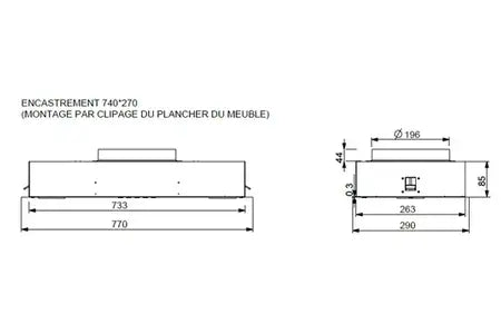 Hotte sans moteur / moteur Roblin Symphonie Plus Inox 770 - 6839174