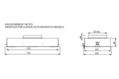 Hotte sans moteur / moteur Roblin Symphonie Plus Inox 770 - 6839174