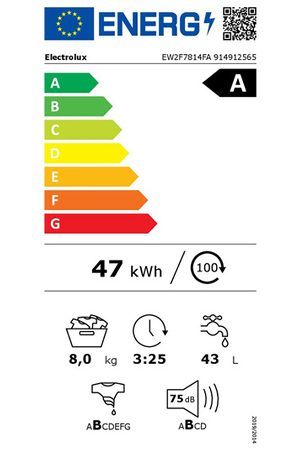 Lave-linge hublot ELECTROLUX EW2F7814FA