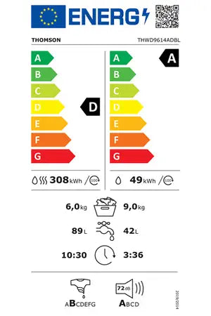 Lave-linge séchant Thomson THD9614ADBL