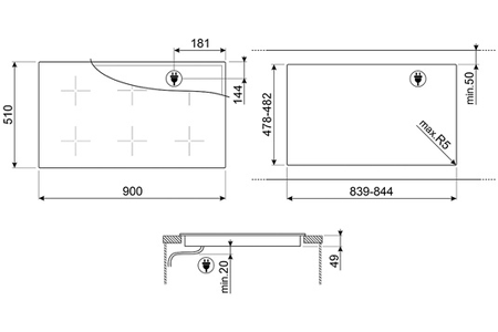 Plaque induction Smeg SI2951D