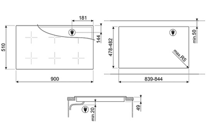 Plaque induction Smeg SI2951D