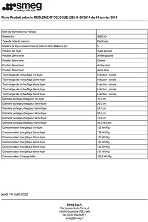 Plaque induction Smeg SI2951D
