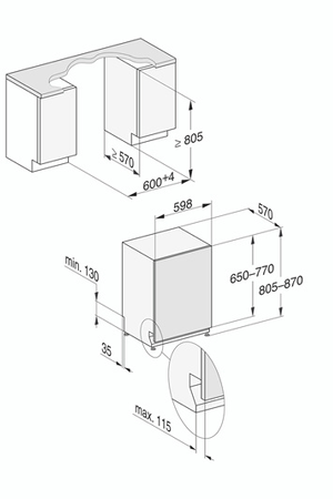 Lave-vaisselle Miele G 5150 VI - ENCASTRABLE 60 CM