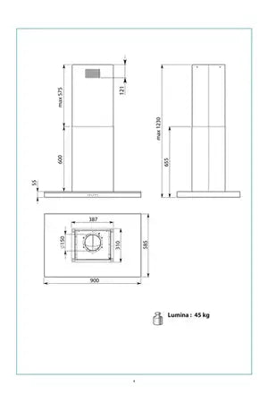 Hotte îlot Falmec LUMINA2420