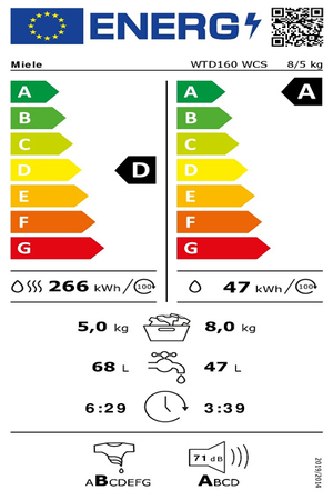 Lave-linge séchant MIELE WTD160WCS