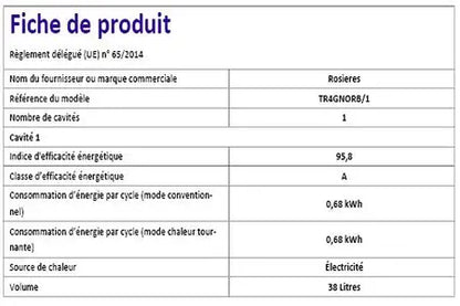 Combiné four lave-vaisselle Rosieres TR4GNORB/1 - TRIO 3 EN 1