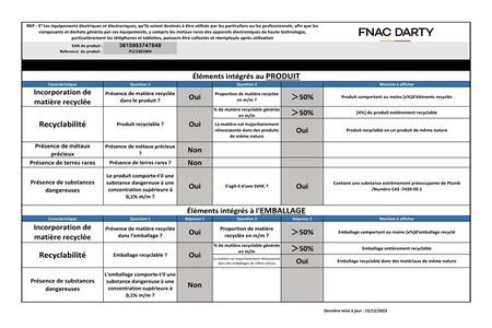 Réfrigérateur congélateur en bas Proline PLC2301WH