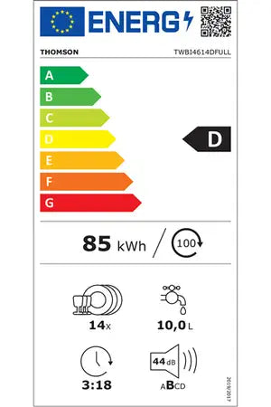 Lave-vaisselle Thomson TWBI4614DFULL - ENCASTRABLE 60CM