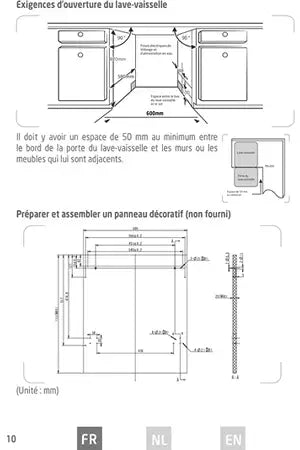 Lave-vaisselle Proline PBI4720FULL - ENCASTRABLE 60CM