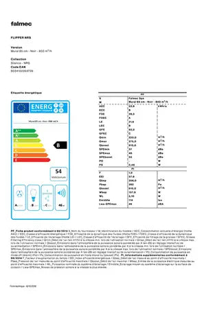 Hotte décorative murale Falmec FLIPNRS1420