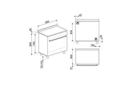 Piano de cuisson Smeg C9GMX2