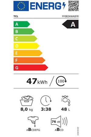 Lave-linge hublot TCL FF0824WA0FR