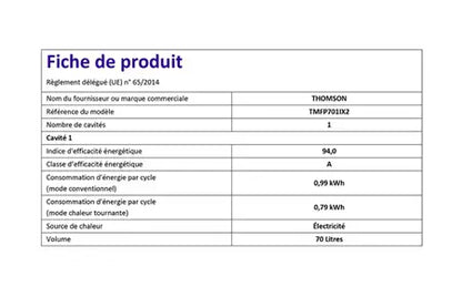 Four encastrable Thomson TMFP701IX2