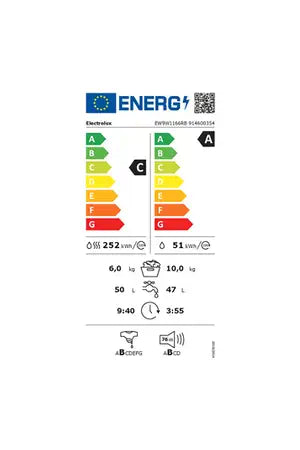 Lave-linge séchant Electrolux EW9W1166RB