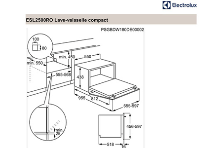 Lave-vaisselle Electrolux ESL2500RO