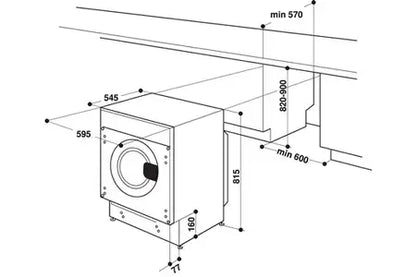 Lave-linge séchant Indesit BIWDIL861485EU