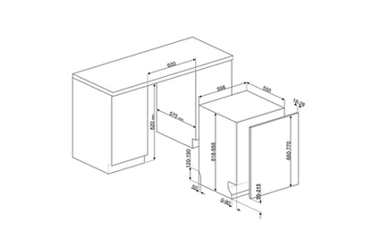 Lave-vaisselle Smeg STL322BQLFR - ENCASTRABLE 60CM