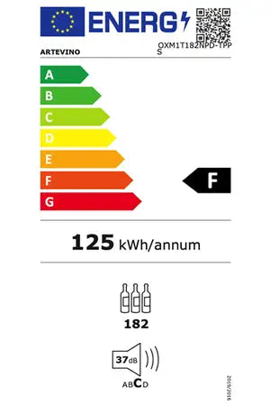 Cave de vieillissement Artevino OXM1T182NPD NOIR
