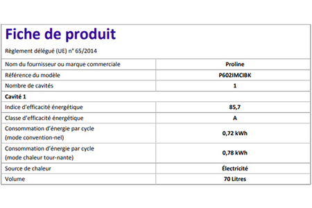 Cuisinière induction Proline P602IMCIBK