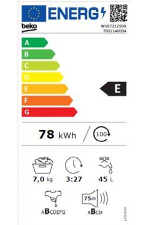 Lave-linge hublot Beko WUE7212S0A