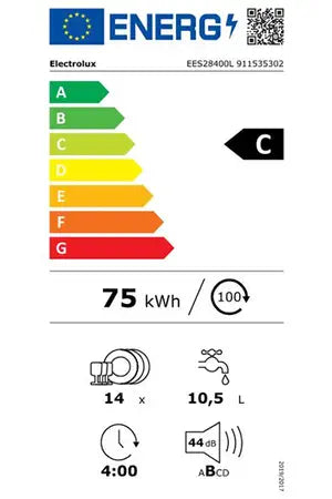 Lave-vaisselle Electrolux EES28400L - ENCASTRABLE 60 CM