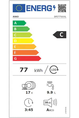 Lave-vaisselle Asko DFI777UXXL ENCASTRABLE 60 CM