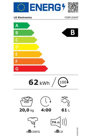 Lave-linge hublot LG F20P12WST