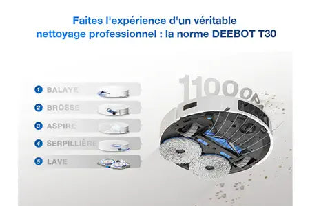 Aspirateur robot Ecovacs DEEBOT T30 PRO OMNI